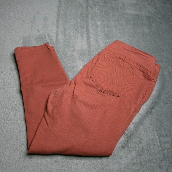 No Boundaries Skinny Ankle Jeans 15 High Rise Button Fly Stretch Rust Orange - Picture 1 of 6